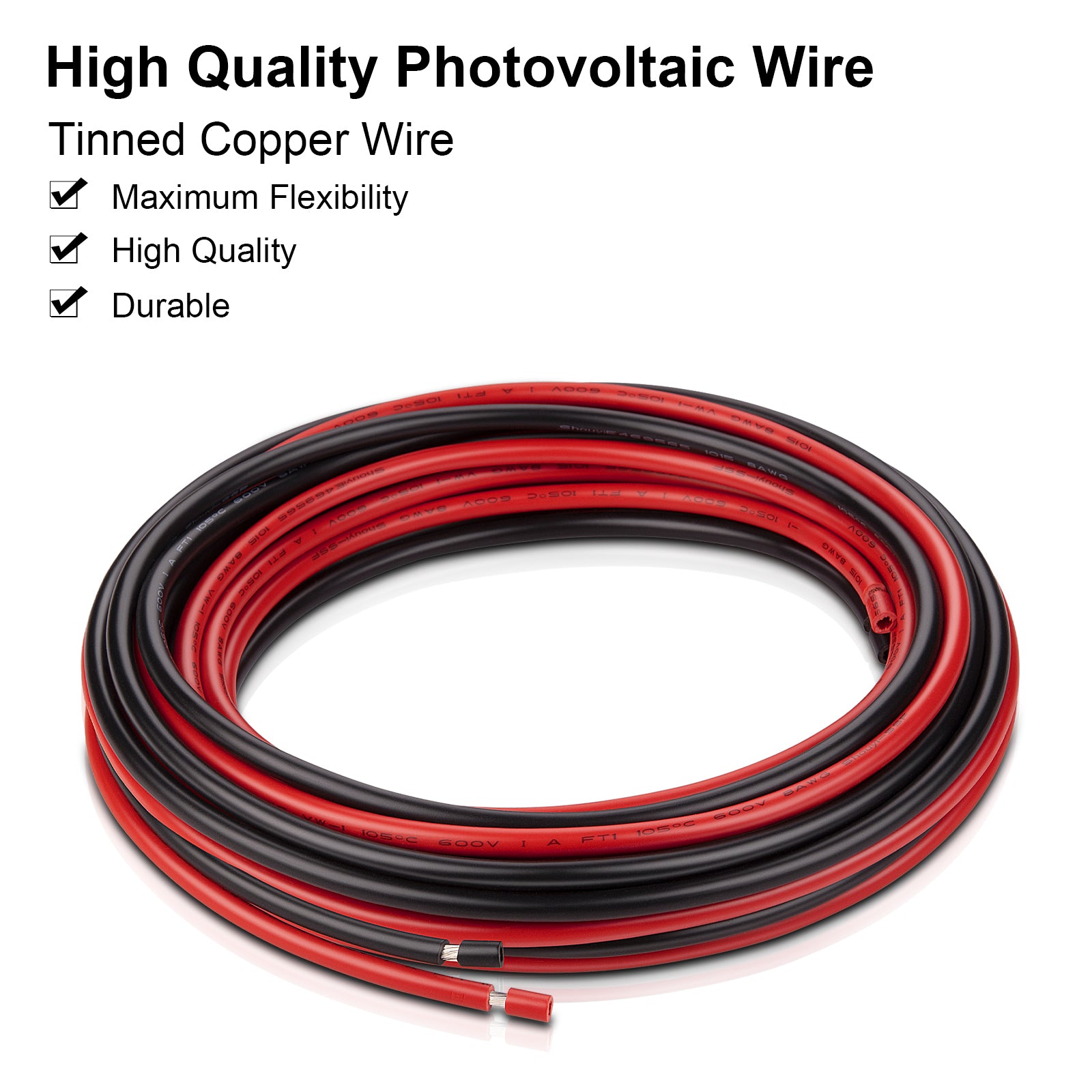 Cambridge 8 ft. 10 AWG Red Wire